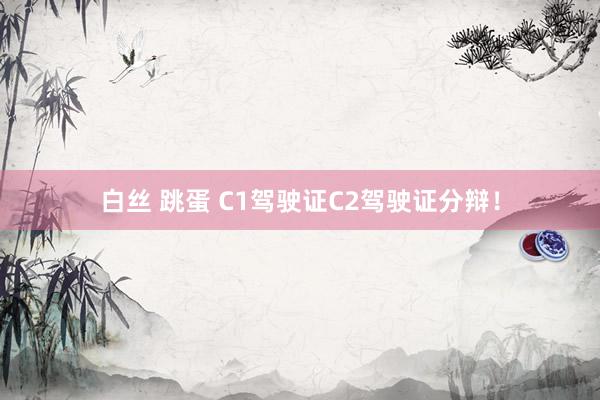 白丝 跳蛋 C1驾驶证C2驾驶证分辩！
